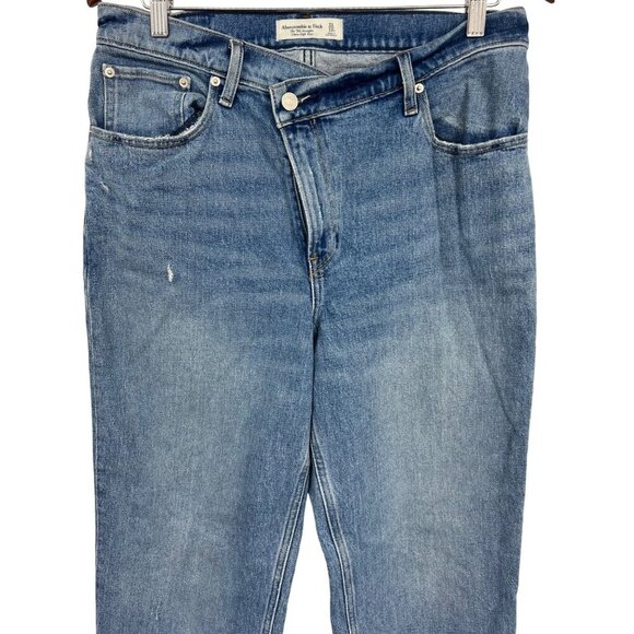 Abercrombie Fitch Womens 90s Straight Ultra High Rise Jean Size 12 Short 31 EUC - Picture 2 of 8